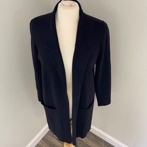 Ann Taylor LOFT long Black Duster Cardigan NWT